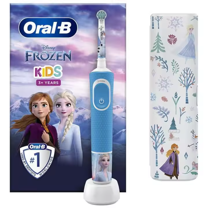 Oral B Cepillo Eléctrico Recargable Infantil Frozen 1Ud + Estuche Blanco 1Ud - 1