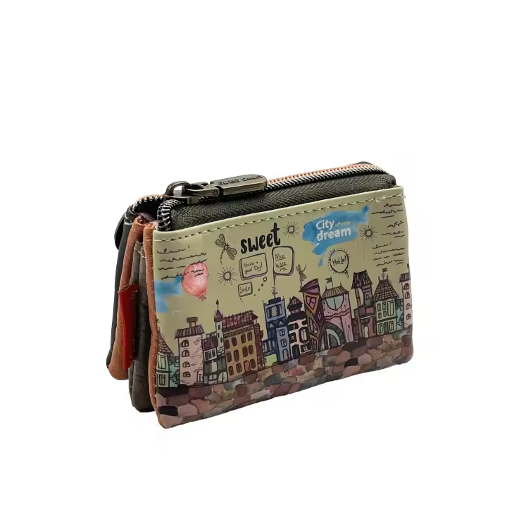 Monedero Sweet Candy "City of Your Dream" - Paisaje urbano colorido, compacto 10x2x6 cm - 1