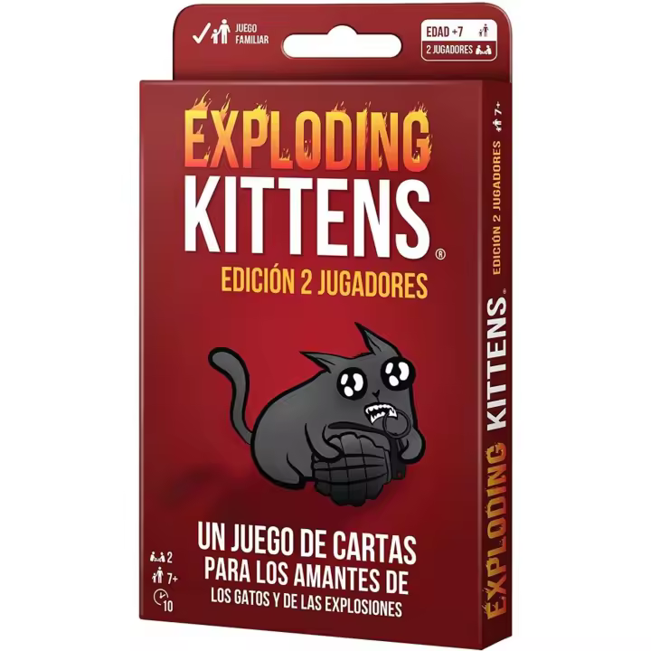 EXPLODING KITTENS EDICIÓN 2 JUGADORES JUEGO DE CARTAS - 1