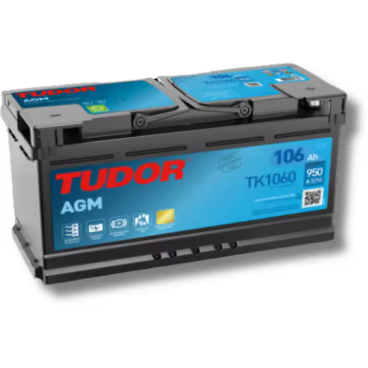 Batería de coche Tudor TK1060 Start-Stop Agm. Tecnología AGM. 12V - 106Ah/950A (EN) Caja L6 - 1