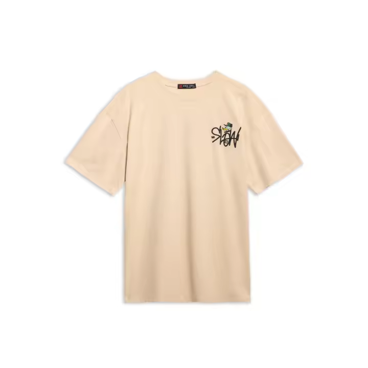 Camiseta Area Zero Beige Slow Duck Oversized Tee - 1