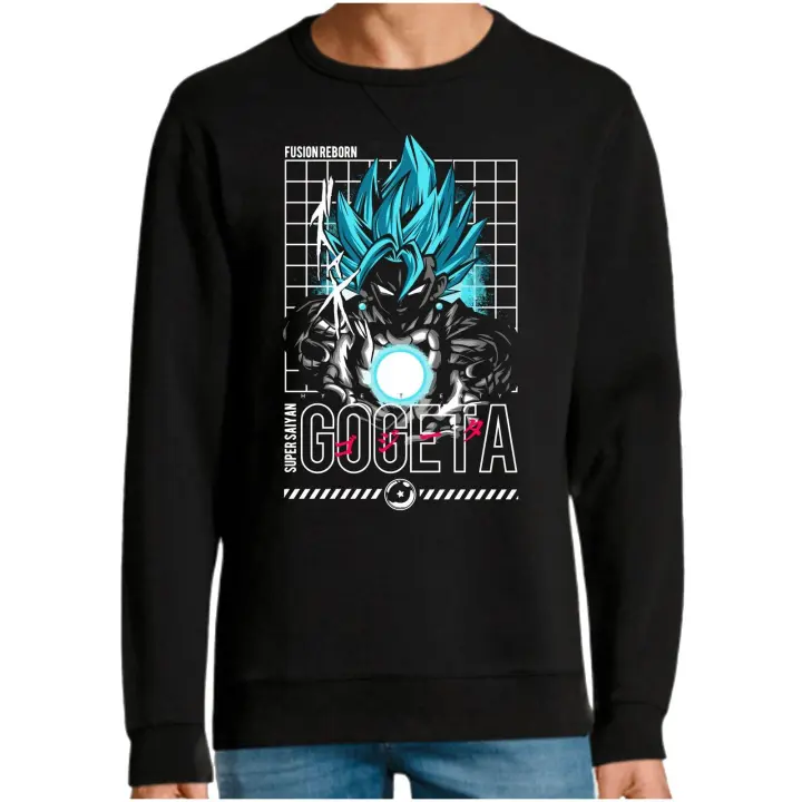 The Fan Tee Sudadera Sin Capucha de HOMBRE Dragon Ball Bola Ball Dragon Goku Vegeta Piccolo Gohan Super Buu 385 - 1