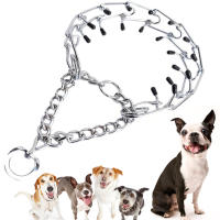 Collar De Entrenamiento Para Perros Con Punzón Y Tiras De Goma Cómodas Cuerda De Acero Inoxidable Ajustable Desmontable Para Todas Las Etapas De La Vida Del Perro - details 0
