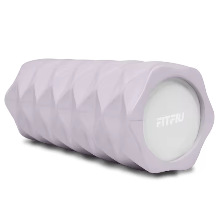FITFIU Fitness Roller-Pat - Rodillo Fitness de Espuma para Terapia Masaje Color Lila, Roller EVA Espuma rigido Punto de activación para Yoga y Pilates - 1