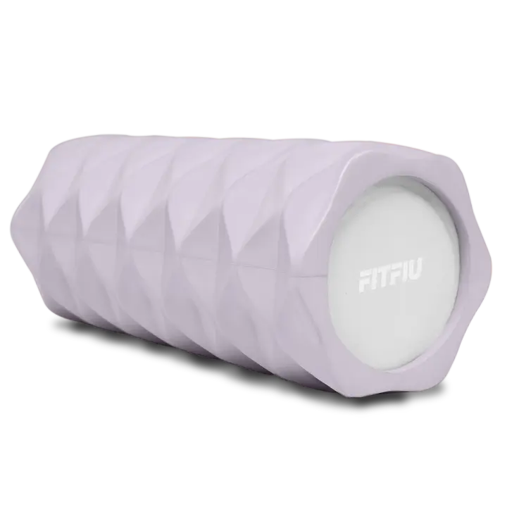 FITFIU Fitness Roller-Pat - Rodillo Fitness de Espuma para Terapia Masaje Color Lila, Roller EVA Espuma rigido Punto de activación para Yoga y Pilates - 1