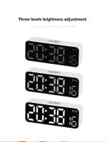 Reloj De Alarma Digital Con Control De Voz Multi-function LED Temp Date Display 12/24H Positivo/Contador Reloj De Mesa Decoración Para Habitación - details 5