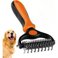 Peine Para Mascotas Desplumador Para Perros Y Gatos Herramienta De Desenredado Para Peluquería De Animales Reducción De Pelo Flotante Previene El Enredo Del Pelo - details 1