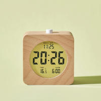 Reloj Digital, Despertador de Madera with Temperature, Indicador de Fecha, Reloj de Mesa con Luz Nocturna Y Módulo de Repetición, Despertador Que Funciona con Pilas - details 4