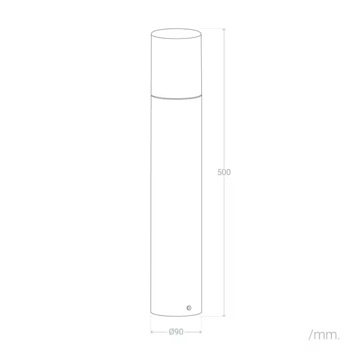 Ledkia Baliza Exterior Superficie Pie 50cm Aluminio Solok Negro Mate - 1