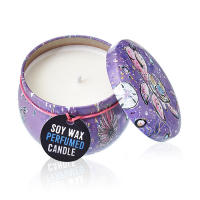 Vela decorativa de cera de soja con aroma a frambuesa – Diseño marino con tapa metálica reutilizable - details 0