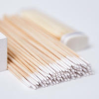 100Pcs Palillos De Manicura De Madera Con Cabeza De Algodón Para Limpieza Y Corrección Detallada Remover De Pintura De Uñas - details 1