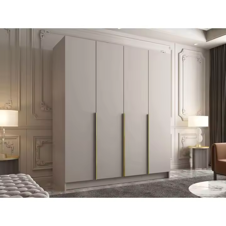 Armario Atlanta 199 , Muebles ES, Con bisagras, Dorado, 200 x 215 x 58cm - 1