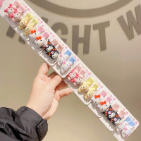 Juego De 10 Pares De Clip Para El Cabello Sanrio HelloKitty Melody Kuromi Accesorios De Cuero Para Niñas Regalo Ideal - details 7