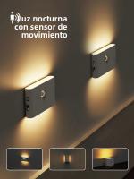 Luz Nocturna LED Con Sensor De Movimiento Recargable Por USB Para Armario Cocina Escaleras Luz De Noche Rectangular Para Gabinete - details 0
