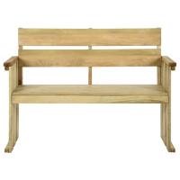vidaXL Banco de jardín de madera de pino impregnada 121 cm - details 1