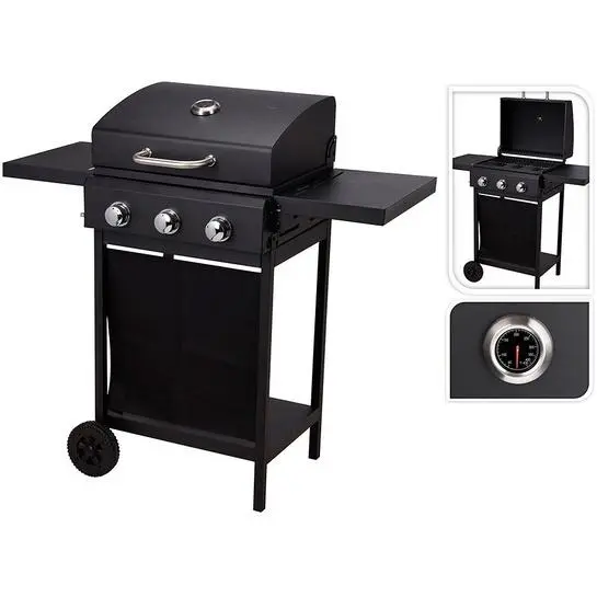 Bbq Barbacoa Gas 3 Fuegos 106x53x101cm - Fácil de Usar - 1