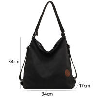Bolso de Hombre Casual Diary (Negro) - Tela de Lona Resistente - Amplio Espacio de Almacenamiento - details 0