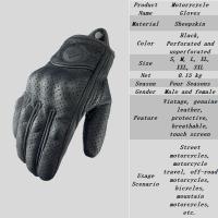 Guantes De Motocicleta De Cuero Genuino De Oveja Para Hombre Guantes De Carreras Y Motocross Transpirables Para Ciclismo Y Motociclistas - details 11