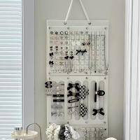 Organizador De Joyas Y Trenzas Grande Soporte De Pared Para Almacenamiento Espacioso Y Decoración De La Pared Clip Para Cabello Y Aretes - details 4