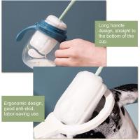 4-pack soft sponge cleaning brushes with plastic handles, baby bottle - details 3