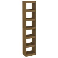 vidaXL Estantería/divisor de espacios madera de pino 40x30x199 cm Natural, Blanco, Gris Mueble Almacenaje Estantería para Oficina, Estudio, Dormitorio Estantería/Librería/ mueble de Almacenamiento - details 1