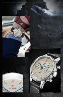 Reloj De Piloto Retro Para Hombre 1963 Reloj Automático 42mm Impermeable Cronógrafo De Cuarzo Vintage Con Correa De Nylon - details 0