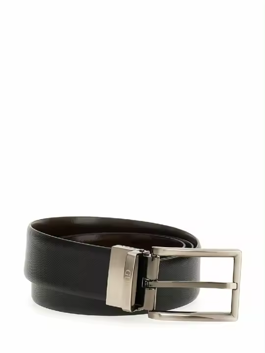 Cinturón Guess Reversible Hombre Piel Motivo Safino Negro/Marrón BM7822P5335-BDN - 1