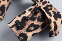 Pantalla De Mano Con Codos Para Mujer Estampado De Leopardo Estilo Retro Europeo Y Americano Con Borlas Decorativas 3D Versátil Para Mujer - details 10