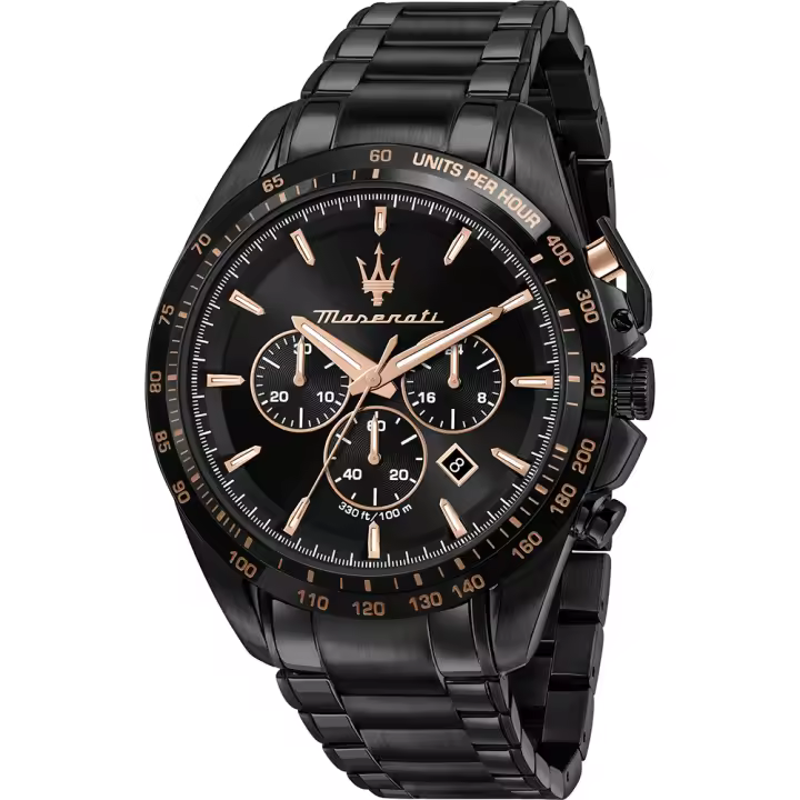 Reloj Maserati R8873612048 Traguardo Black Dial - 1