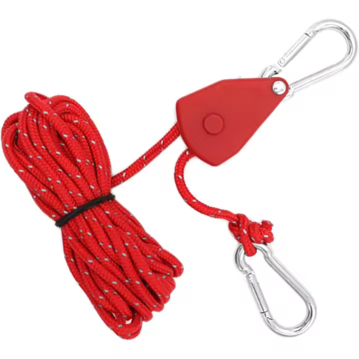 4 piezas de Cuerda de camping Reflectte con tensores de ajuste de Aluminio al Aire Libre Guy Line Ligero Tienda de Cuerda Guy - 1