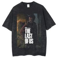 Camiseta De Algodón Harajuku Punk Para Hombre Con Patrón De the Last of Us Estampado Retro Cuello Redondo Manga Corta Lavada - details 1