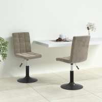 vidaXL Sillas de comedor giratorias 2 uds de terciopelo en color Verde claro/Amarillo mostaza/Gris claro y más | cómodas modernas ergonómicas para comedor cocina salón hogar - details 2