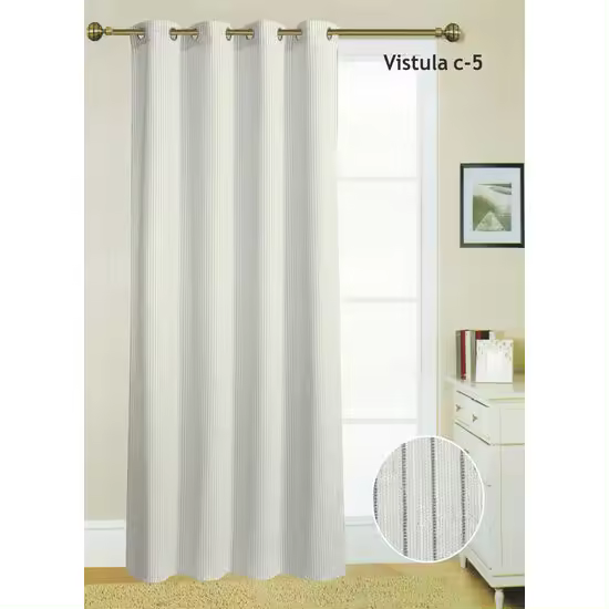 TEJIDOS REINA  Cortina ollados Modelo: vistula  - Medida Cortina Ollados 140x260 Cm - 1