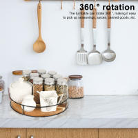 Organizador Giratorio De 360 Grados Para Cocina Y Pantry Ecológico De Madera Con Estante De Contado Versátil Para Almacenamiento De Sundries - details 3