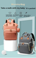 Bolsa De Diaper Para Bebé USB Mummy Bolsa De Viaje Impermeable Grande Capacidad Con Ruedas Y Asa Para Mamá Y Papá - details 0