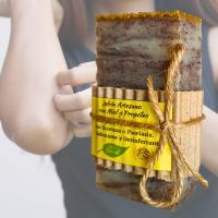 Jabón Artesanal Natural con Miel y Propóleo. PumarShop Cinnia Natura. Piel Sensible. Dermatitis, Psoriasis, Rojeces. Hidratante y Regenerador. Jabón Artesano. Apto Veganos - details 1