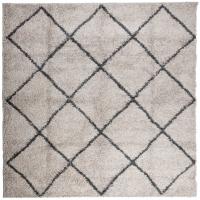 vidaXL Alfombra peluda pelo largo moderna PAMPLONA 200x200cm Color Antracita,  Beige,  Crema y mas Alfombras de área  Alfombra de Piso para Sala de Estar Dormitorio Habitación Salón - details 5
