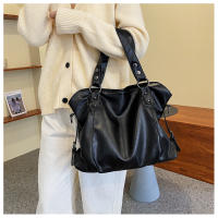 Bolso De Hombro Para Mujer En Cuero PU Gran Capacidad Bolso Cruzado Casual Retro De Color Sólido Para Viaje Y Compras - details 5