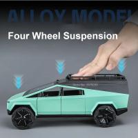 Modelo De Coche Tesla Cybertruck 1/24 Con Sonido Y Luz Para Colección Y Decoración Juguete De Metal Para Niños Regalo De Cumpleaños - details 6