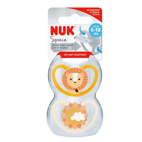 Chupete Nuk Espacio Suave Silicona 6-18 2 Unds - 1