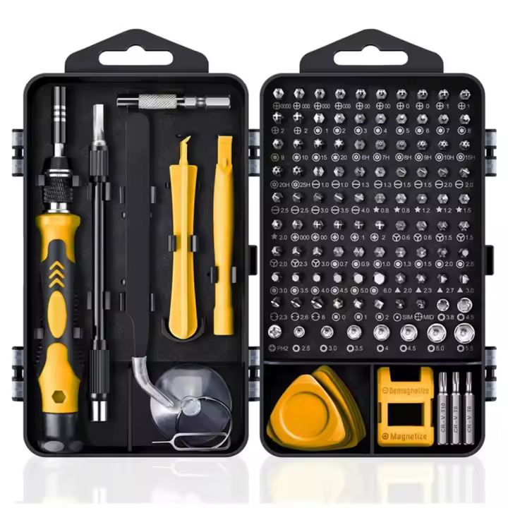 Kit De Reparación De Computadoras 115 En 1 Con Destornilladores Magnéticos Set De Destornilladores De Precisión Con Estuche Para Laptop Y Herramientas Electricas - 1