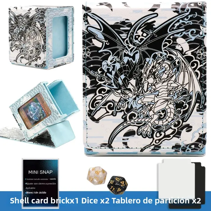 Caja De Naipes Blue-Eyes White Dragon Para MTG Commander Display Magic YGO DND Spell Cards PTCG TCG FaB Apta Para 100+ Cartas Doble-selladas - 1