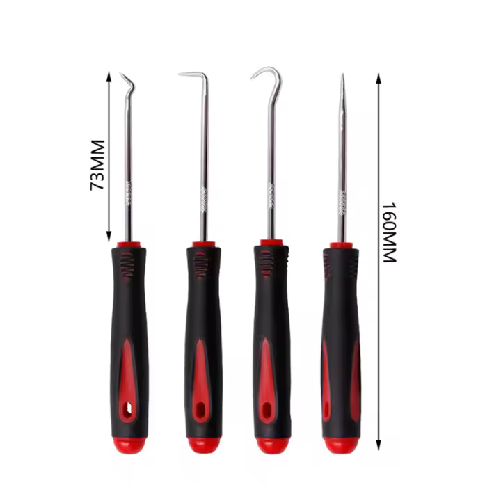 Juego De Herramientas Para Sellado De Automóvil 4Pcs Con Destornilladores Y Retiradores De Sellados O-Ring Pulgones Y Gancho Para Reparación De Sellado 16cm - 1