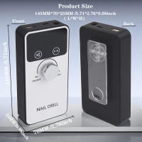 Nueva Máquina De Uñas Eléctrica Profesional 45000RPM Recargable Accesorios De Uñas Pulidora De Esmalte De Gel Bajo Ruido Color Blanco / Negro - details 2