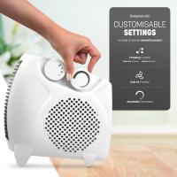 Calefactor Eléctrico Portátil 2000W Bajo Consumo | Termoventilador Silencioso con 2 Niveles de Calor, Termostato Regulable y Protección de Seguridad | Calefactor Vertical y Horizontal para Hogar y Oficina - details 0