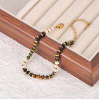 Pulsera De Cadena Con Piedras Naturales Coloridas Lokaer Para Mujer Joyería Bohemia De Acero Inoxidable Hecha a Mano B24096 - details 10
