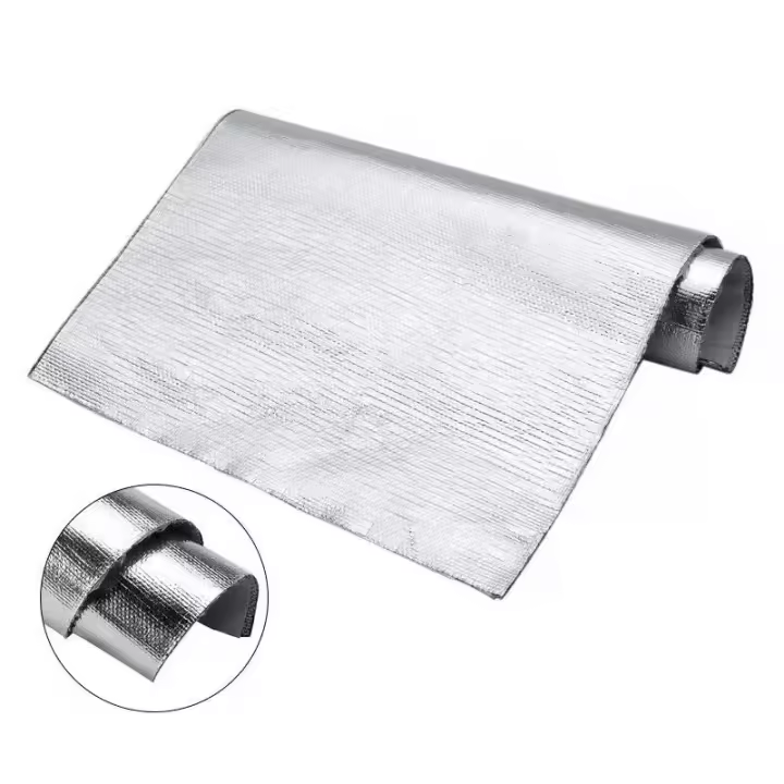 Cinta De Fibra De Vidrio Y Aluminio Resistente Al Calor Impermeable Autoadhesiva Para Escudo De Calor De Coche Aislamiento Térmico De Alta Temperatura - 1