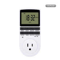 Temporizador Digital Electrónico Para Cocina Con Enchufe De Salida 230V 110V 12/24 Horas Ciclables Programables Con Enchufe EU FR US UK AU - details 15