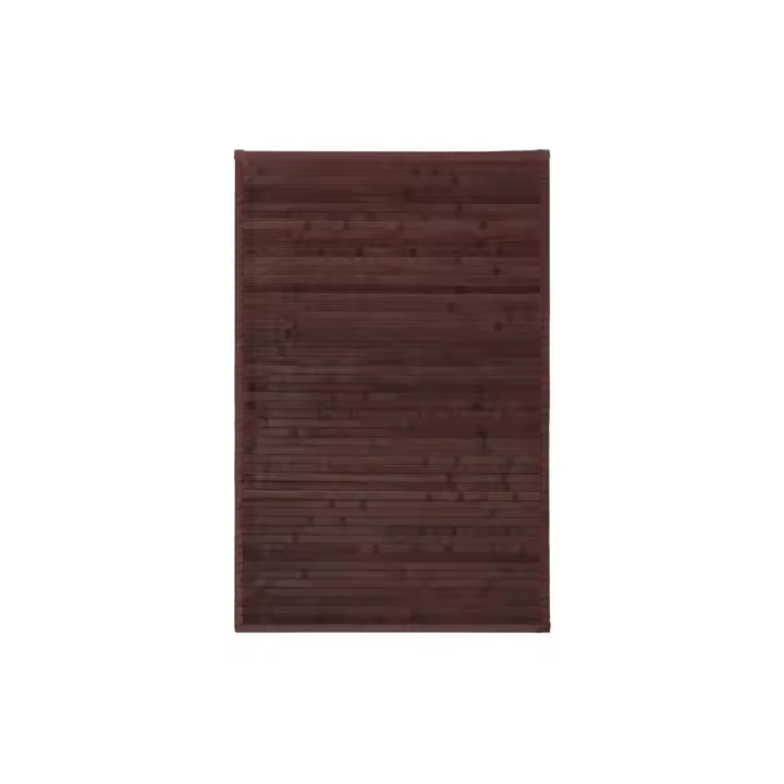 Dcasa Alfombra pasillera de bambú marrón chocolate de 60 x 90 cm - 1
