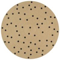 vidaXL Alfombra de yute tejida a mano de yute estampado lunares en diámetro 150 cm/90 cm/120 cm - details 2